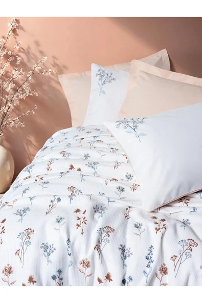 Cotton Box Estiva Çift Kişilik Pike Takımı Briar Somon - Resim 2