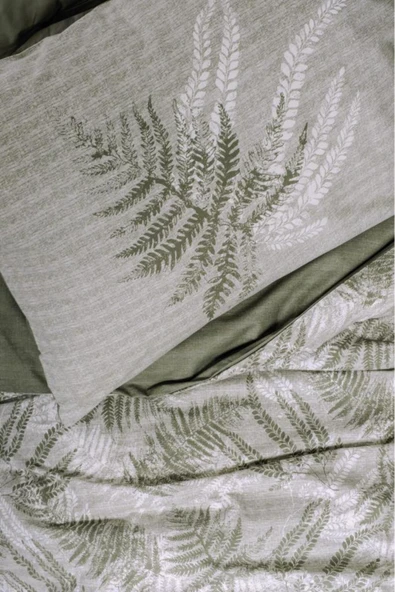 Cotton Box Dual Çift Kişilik Nevresim Takimi Frond Haki - 2
