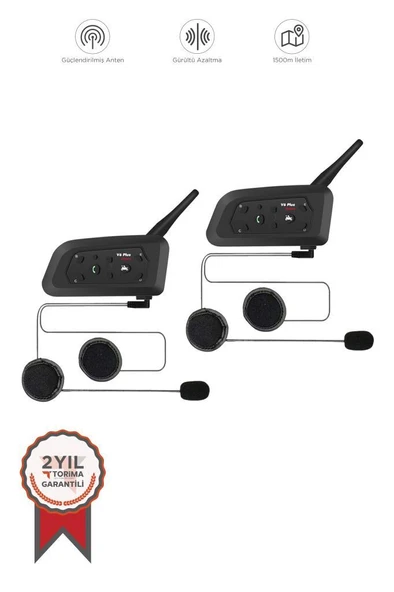 Torima Ejeas V6PRO+ Double 2li Helmet İnterkom Motosiklet İntercomu Kask Kulaklığı ürün görseli