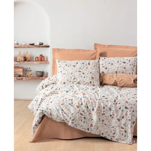 Cotton Box Minimal Çift Kişilik Nevresim Takimi Oniks Karamel - 1