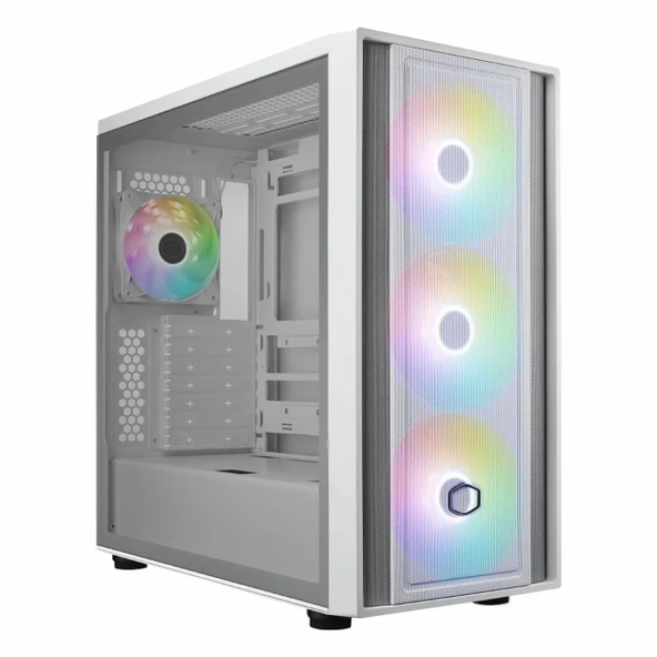 Cooler Master MasterBox 600 USB 3.2 ARGB eATX Mid Tower Beyaz Kasa - Resim 3