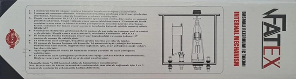 FATEX REZERVUAR İÇ TAKIM BASMALI ALTTAN GİRİŞLİ - Resim 4