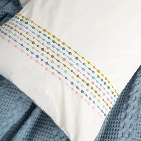 Cotton Box Aura Tek Kişilik Takımı Pebble indigo - Resim 3