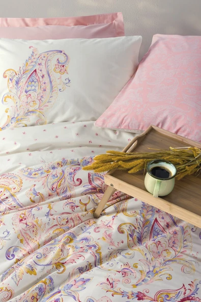 Cotton Box Bohem Serisi Çift Kişilik Nevresim Takımı Muna Pembe - Resim 2