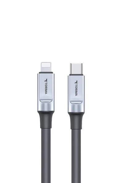 Torima U15 Siyah 3.0A TYPE-C TO LIGHTINING Şarj-Data Kablosu 1metre - Resim 2