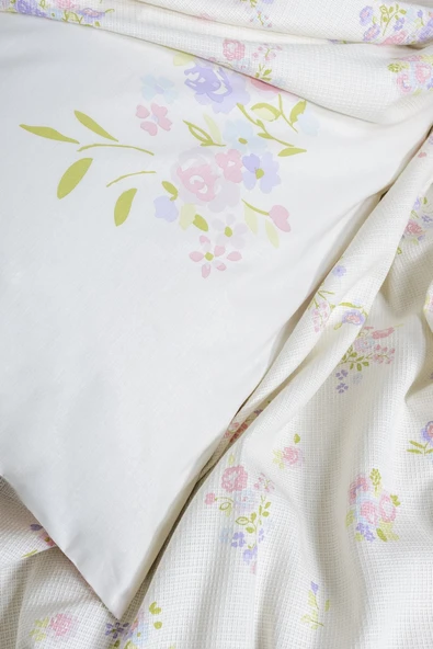 Cotton Box Estiva Tek Kişilik Pike Takımı Petal Pembe - Resim 2