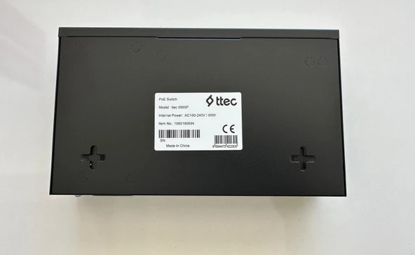 Nif Bilişim Ttec 0665P 4 Port 10/100M PoE 2 Port 10/100/1000 Gigabit Uplink Tak Çalıştır 65W PoE Switch - Resim 2