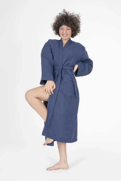 Varol Kaos Serisi Kimono Yaka Pike Bornoz Sabahlık - Resim 3