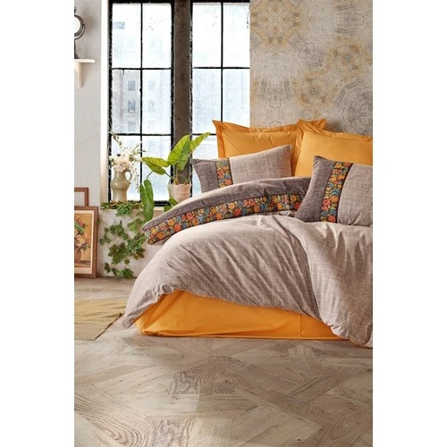 Cotton Box Folk Ark Çift Kişilik Nevresim Takımı  Vizon ürün görseli 1