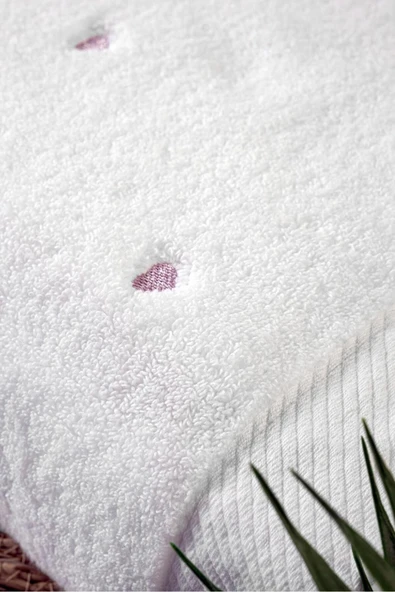 Varol Love Serisi Nakışlı Micro Cotton Banyo Havlu Seti - Resim 6