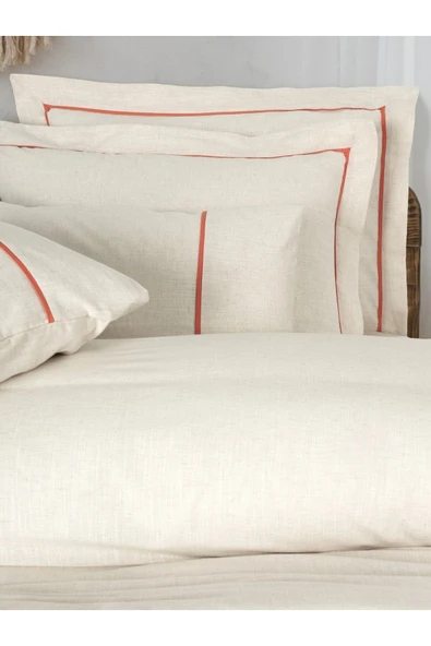 Cotton Box inborn Banded Çift Kişilik Nevresim Takımı Turuncu - Resim 2