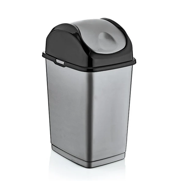 DÜNYA İTMELİ ÇÖP KOVASI SLIM 5 lt (09401) ( 185mm x 150mm x 285mm ) ürün görseli 1