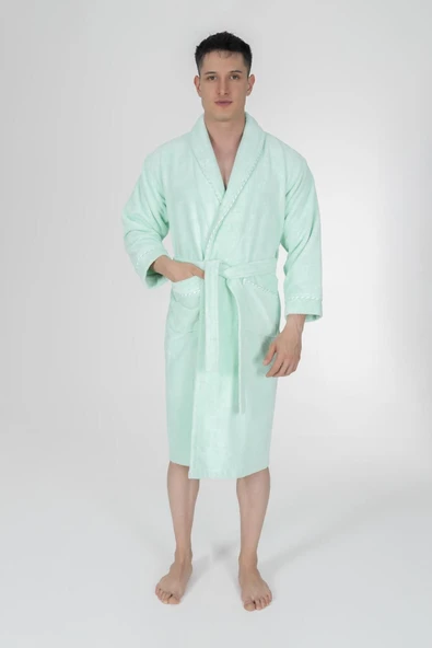 Varol Biyeli Şal Yaka Bambu Bornoz - Resim 2