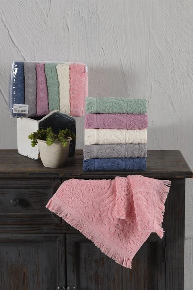 Varol Jakaranda Serisi %100 Pamuk 30x50cm 6 lı Havlu Seti - Resim 3