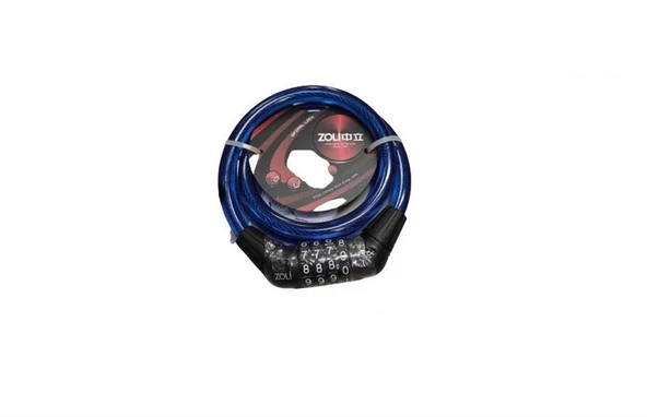 ZOLİ 12X1000 BİSİKLET ŞİFRELİ KİLİT XBYC 4522 MAVİ - 1
