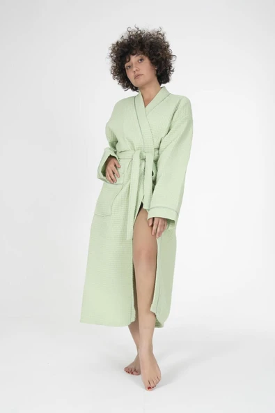 Varol Kaos Serisi Kimono Yaka Pike Bornoz Sabahlık - Resim 2