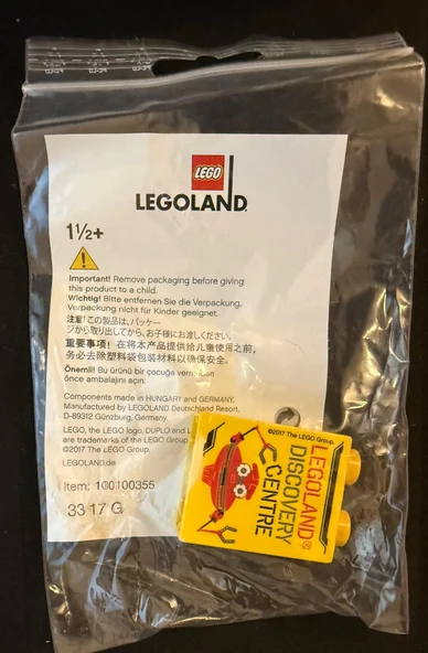 Legoland Discovery Centre 2017 Crab Pattern Duplo Brick 1x2x2 - Resim 2