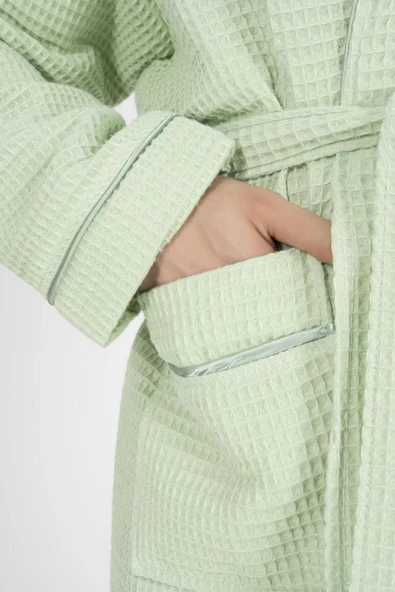 Varol Kaos Serisi Şal Yaka Pike Bornoz Sabahlık - Resim 8