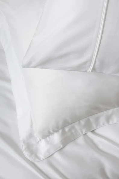 Cotton Box Silky Saten Çift Kişilik Nevresim Takımı Beyaz - Resim 3
