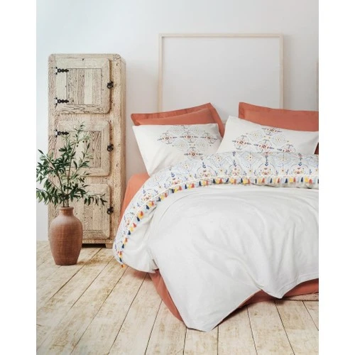 Cotton Box Candy Serisi Çift Kişilik Nevresim Takımı Milis Kiremit ürün görseli