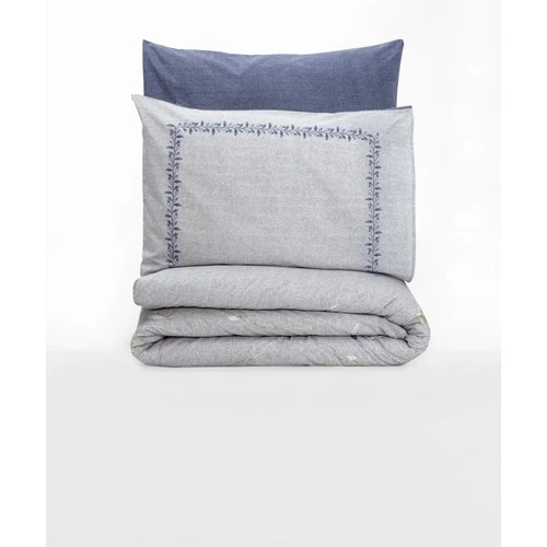 Cotton Box Modeline Çift Kişilik Nevresim Takımı Nitsa Lacivert - Resim 3