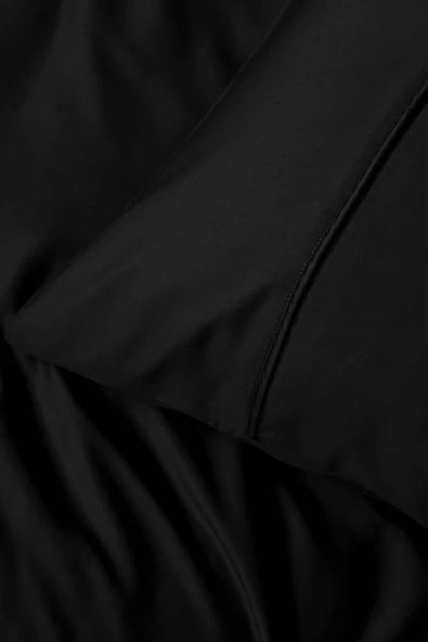 Cotton Box Silky Saten Çift Kişilik Nevresim Takımı Siyah - Resim 4