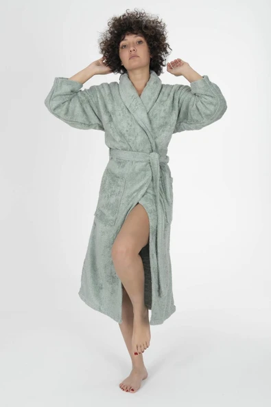 Varol Bukle Gramajlı Bambu Unisex Bornoz - Resim 10