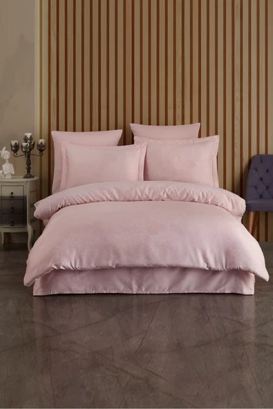 Varol Liyosel Jakar Nevresim Takımı Tek Kişilik - Nothingham Pudra ürün görseli