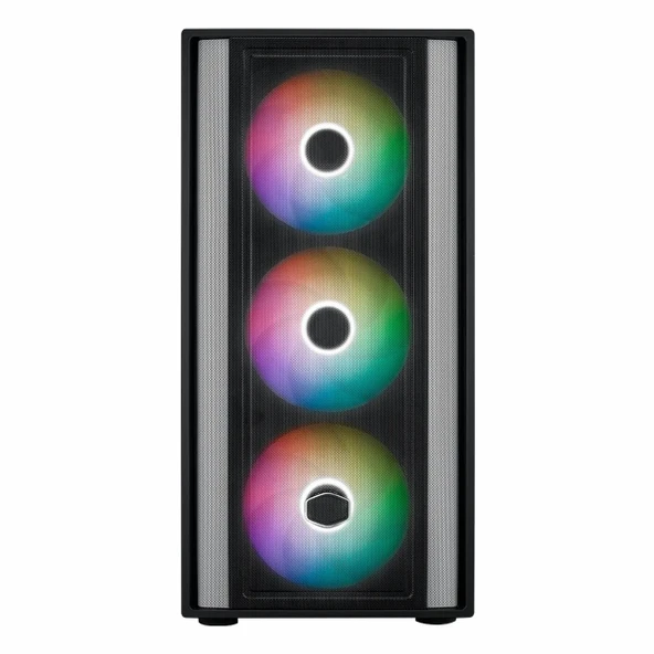 Cooler Master MasterBox 600 USB 3.2 ARGB eATX Mid Tower Siyah Kasa - Resim 2