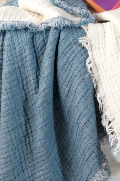 Varol 5 Katlı %100 Pamuk Müslin Bebek Battaniyesi - 6