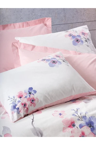 Cotton Box Modeline Çift Kişilik Nevresim Takımı Jayda Pembe - 2