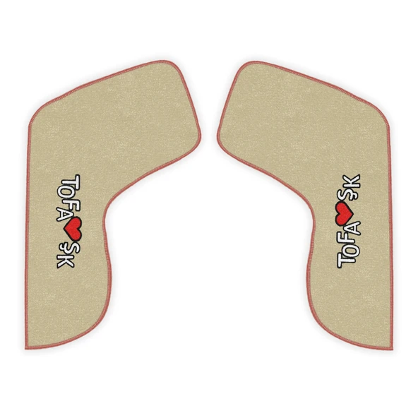 Tofaş Şahin Doğan Kartal Bej Renk Yüksek Torpido Koruma Halısı & Vites Orta Konsol Yan Kaplama Halı - Resim 4