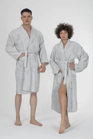 Varol Bukle Gramajlı Bambu Unisex Bornoz - Resim 7