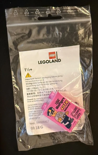 Legoland Discovery Centre 2018 Minifigure 40th Anniversary Policeman Pattern Duplo Brick 1x2x2 - Resim 2