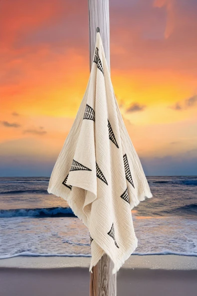 Varol Organik %100 Pamuk Müslin Peştemal - Piramit ürün görseli