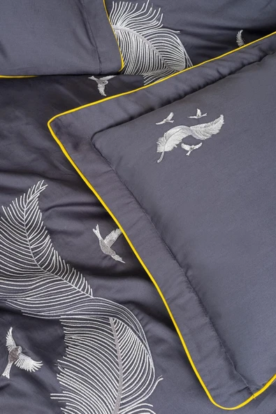 Varol Nakışlı Pamuk Saten Çift Kişilik Nevresim Takımı - Resim 9