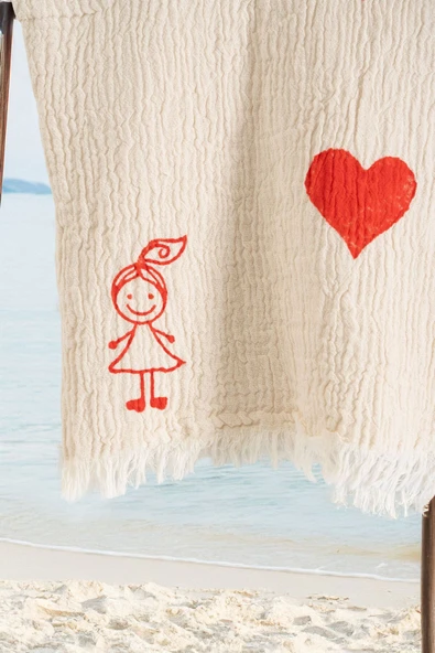 Varol Organik %100 Pamuk Müslin Çocuk Panço - Lovely - Resim 3