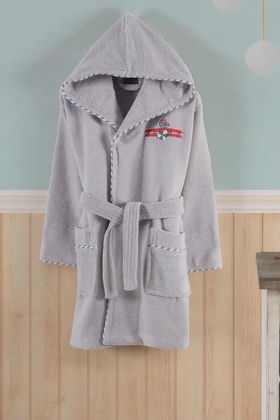 Varol Bambu Nakışlı Çocuk Bornozu - Pilot ürün görseli