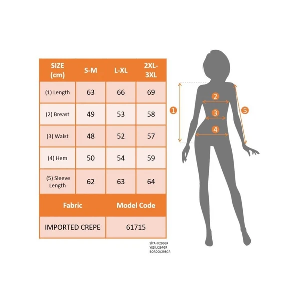 Lucky Life Kadın Uzun Kollu Yuvarlak Yakalı Düğmeli Ithal Krep Bluz - 4