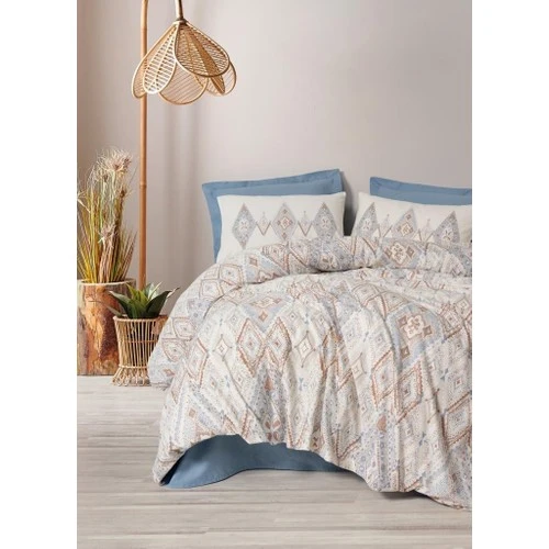 Cotton Box Bohem Serisi Çift Kişilik Nevresim Takımı Zanora indigo - 1