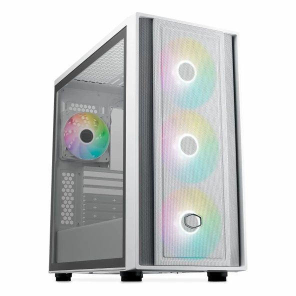 Cooler Master MasterBox 600 USB 3.2 ARGB eATX Mid Tower Beyaz Kasa ürün görseli 1