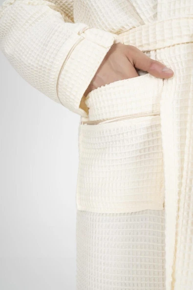 Varol Kaos Serisi Şal Yaka Pike Bornoz Sabahlık - Resim 9