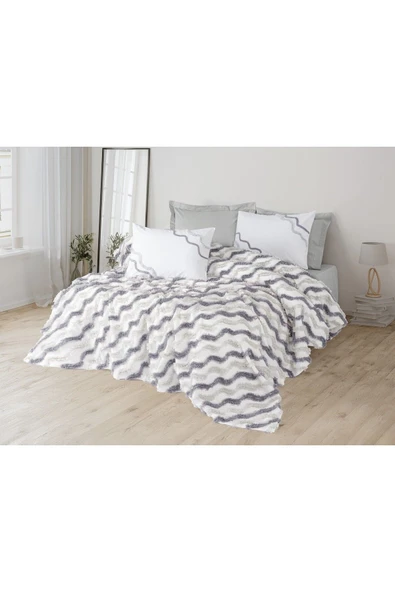 Cotton Box Bonny Çift Kişilik Pike Takımı Eldon Gri - Resim 2