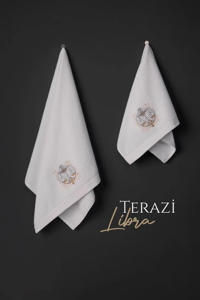 Varol Lüks Microcotton Burç Nakışlı Havlu Seti – Yumuşak & Dayanıklı - Resim 10