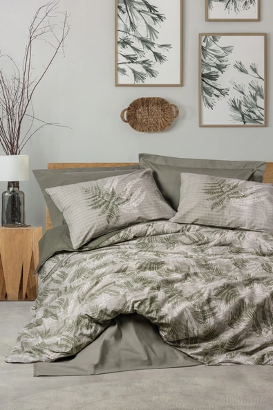 Cotton Box Dual Çift Kişilik Nevresim Takimi Frond Haki ürün görseli