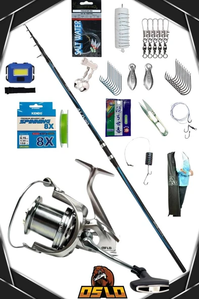 Shimano Alivio GX Surf 420cm 200gr Oslo Surf Max 10000 Profesyonel Surf Olta Seti - 1