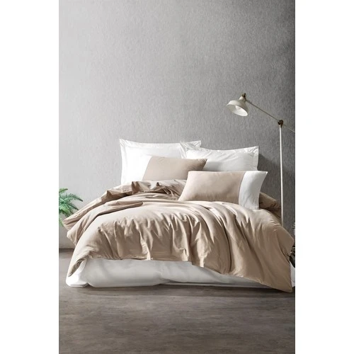 Cotton Box Plain Çift Kişilik Nevresim Takimi Vizon-Krem ürün görseli