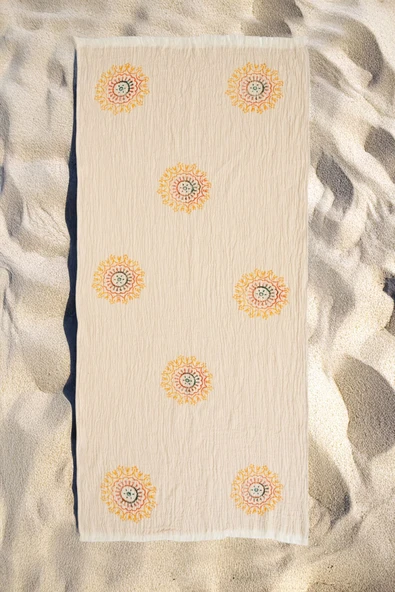 Varol Organik %100 Pamuk Müslin Peştemal - Lemura - Resim 2