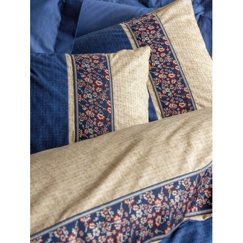 Cotton Box Folk Ark Çift Kişilik Nevresim Takımı Rayen Lacivert - Resim 2
