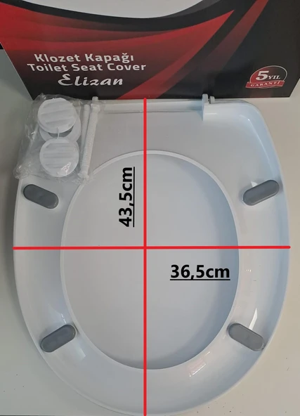 FATEX ELİZAN ( AKDENİZ ) ( 36,5 x 43,5 cm ) NORMAL KAPANAN PLASTİK KLOZET KAPAĞI - Resim 6